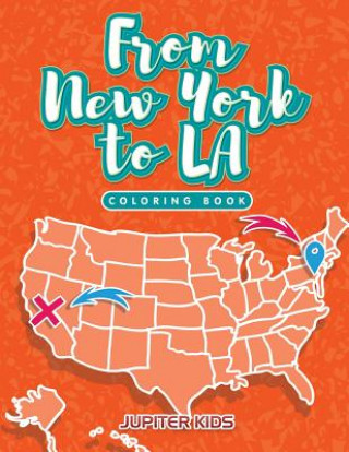Carte From New York to LA Coloring Book JUPITER KIDS