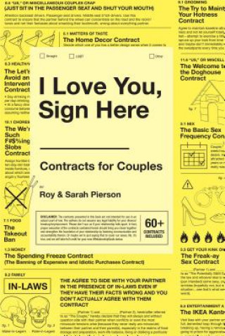 Kniha I Love You, Sign Here Roy Pierson