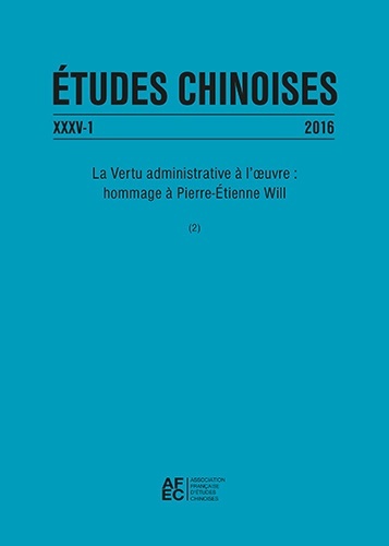 Carte FRE-ETUDES CHINOISES XXXV-1 (2 