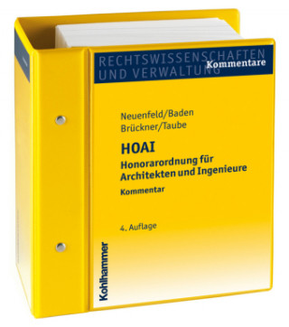 Kniha Honorarordnung für Architekten und Ingenieure - HOAI Eberhard Baden