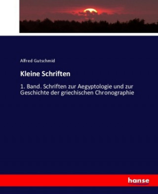 Carte Kleine Schriften Alfred Gutschmid