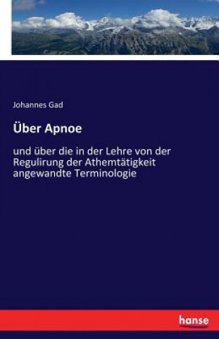 Boek UEber Apnoe Johannes Gad