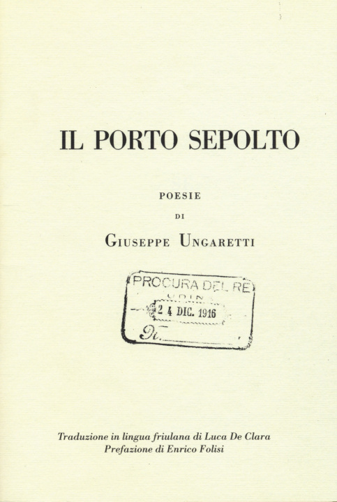 Kniha Il porto sepolto Giuseppe Ungaretti