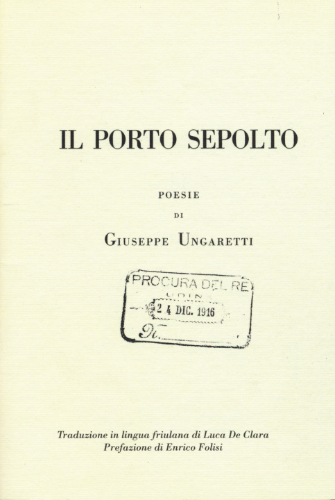 Buch Il porto sepolto Giuseppe Ungaretti