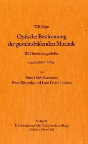 Kniha Bestimmungstabellen W. E. Tröger
