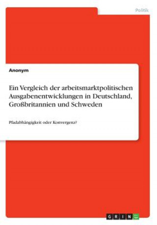 Книга Ein Vergleich der arbeitsmarktpolitischen Ausgabenentwicklungen in Deutschland, Großbritannien und Schweden Anonym