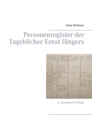 Książka Personenregister der Tagebücher Ernst Jüngers. Großausgabe mit Schreibrand Tobias Wimbauer