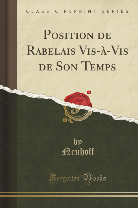 Carte POSITION DE RABELAIS VIS- -VIS DE SON TE NEUHOFF NEUHOFF