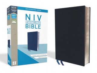 Kniha NIV, Thinline Bible, Bonded Leather, Navy, Indexed, Red Letter Edition Zondervan