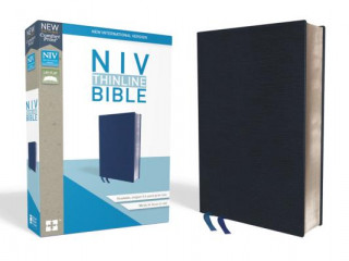 Książka NIV, Thinline Bible, Bonded Leather, Navy, Indexed, Red Letter Edition Zondervan