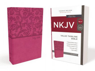 Książka NKJV, Value Thinline Bible, Leathersoft, Pink, Red Letter Edition, Comfort Print Thomas Nelson