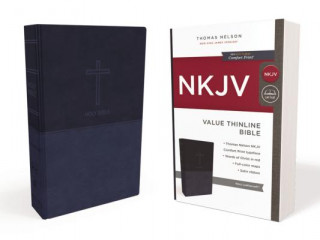 Książka NKJV, Value Thinline Bible, Leathersoft, Blue, Red Letter, Comfort Print Thomas Nelson