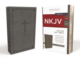 Книга NKJV, Deluxe Gift Bible, Leathersoft, Gray, Red Letter, Comfort Print Thomas Nelson