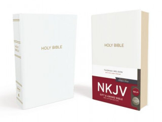 Kniha NKJV, Gift and Award Bible, Leather-Look, White, Red Letter, Comfort Print Thomas Nelson