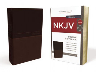 Könyv NKJV, Deluxe Gift Bible, Leathersoft, Tan, Red Letter, Comfort Print Thomas Nelson