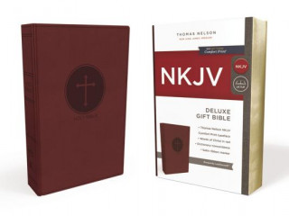 Carte NKJV, Deluxe Gift Bible, Leathersoft, Burgundy, Red Letter, Comfort Print Thomas Nelson