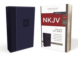 Carte NKJV, Deluxe Gift Bible, Leathersoft, Blue, Red Letter, Comfort Print Thomas Nelson