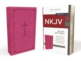 Carte NKJV, Deluxe Gift Bible, Leathersoft, Pink, Red Letter, Comfort Print Thomas Nelson