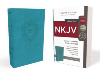 Carte NKJV, Value Thinline Bible, Compact, Leathersoft, Blue, Red Letter, Comfort Print Thomas Nelson