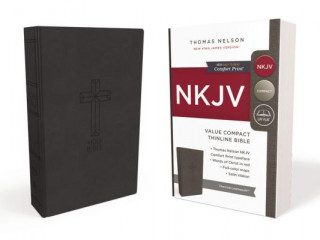 Книга NKJV, Value Thinline Bible, Compact, Leathersoft, Black, Red Letter, Comfort Print Thomas Nelson