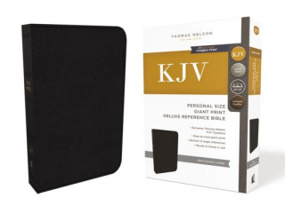 Книга KJV Holy Bible, Personal Size Giant Print Reference Bible, Black Genuine Leather, 43,000 Cross References, Red Letter, Comfort Print: King James Versi Thomas Nelson