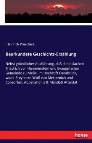 Carte Beurkundete Geschichts-Erzahlung Heinrich Preschers