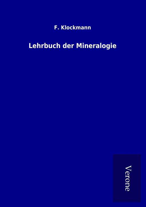 Książka Lehrbuch der Mineralogie F. Klockmann