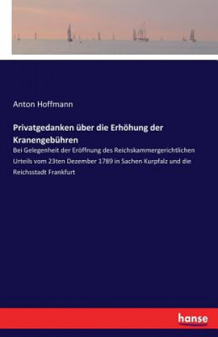 Könyv Privatgedanken uber die Erhoehung der Kranengebuhren Anton Hoffmann