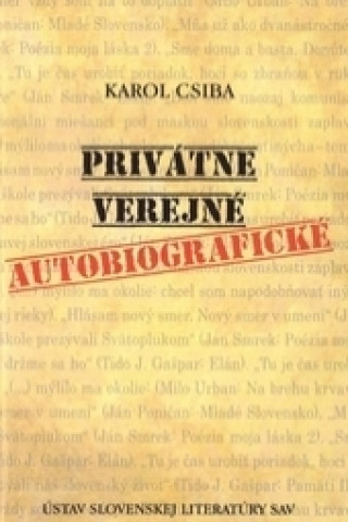 Kniha Privátne - Verejné - Autobiografické Karol Csiba