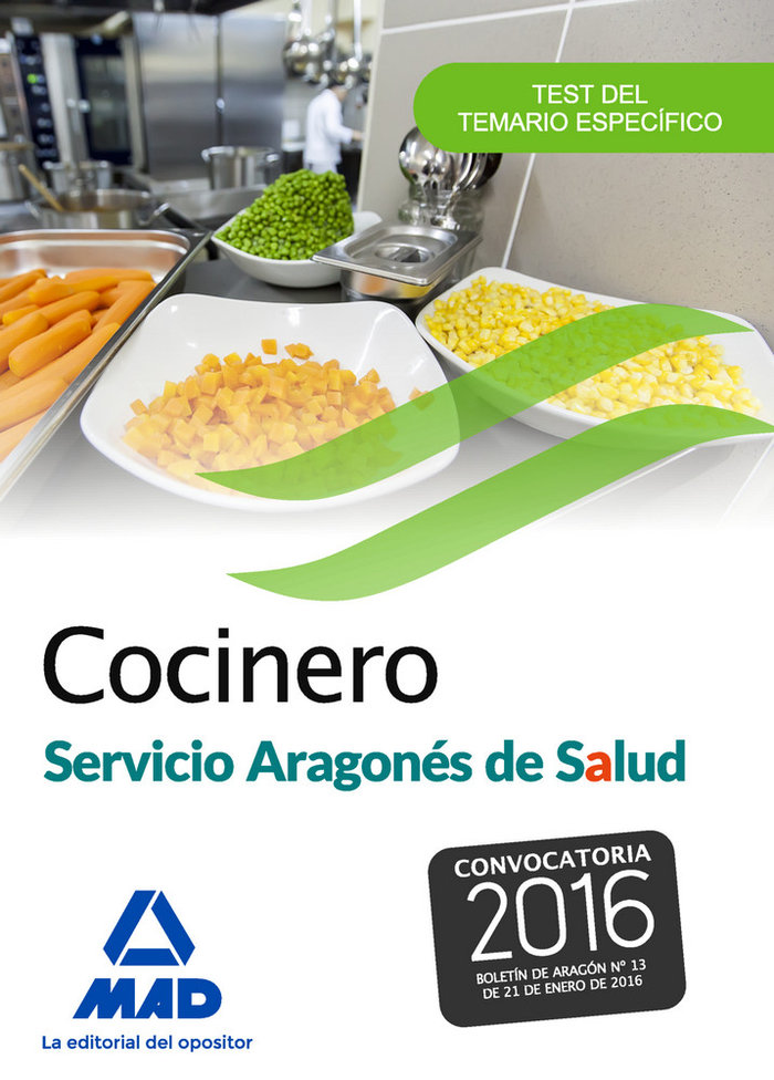 Carte Cocinero del Servicio Aragonés de salud. Test del temario específico 