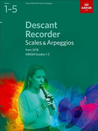 Tiskovina Descant Recorder Scales & Arpeggios, ABRSM Grades 1-5 ABRSM