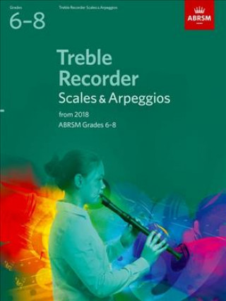 Tiskovina Treble Recorder Scales & Arpeggios, ABRSM Grades 6-8 ABRSM