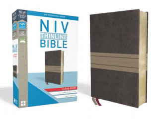 Carte NIV, Thinline Bible, Large Print, Imitation Leather, Brown/Tan, Red Letter Edition Zondervan