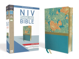 Carte NIV, Thinline Bible, Large Print, Imitation Leather, Blue, Red Letter Edition Zondervan