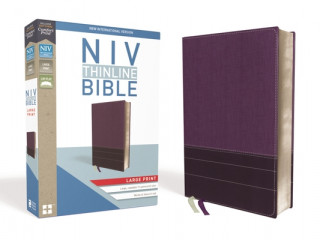 Carte NIV, Thinline Bible, Large Print, Imitation Leather, Purple, Red Letter Edition Zondervan