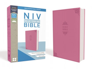 Książka NIV, Value Thinline Bible, Imitation Leather, Pink Zondervan