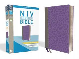 Kniha NIV, Thinline Bible, Giant Print, Imitation Leather, Gray/Purple, Red Letter Edition Zondervan