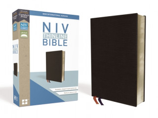 Книга NIV, Thinline Bible, Bonded Leather, Black, Red Letter Edition Zondervan