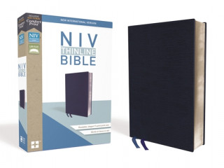 Kniha NIV, Thinline Bible, Bonded Leather, Navy, Red Letter Edition Zondervan