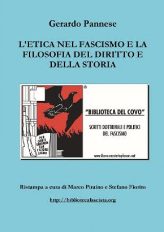 Könyv L'Etica Nel Fascismo e La Filosofia Del Diritto e Della Storia Gerardo Pannese