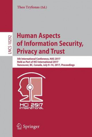 Kniha Human Aspects of Information Security, Privacy and Trust Theo Tryfonas