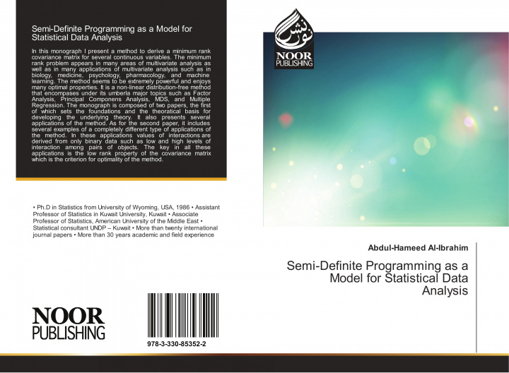 Carte Semi-Definite Programming as a Model for Statistical Data Analysis Abdul-Hameed Al-Ibrahim