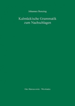Carte Kalmückische Grammatik zum Nachschlagen Johannes Benzing