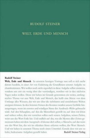 Kniha Welt, Erde und Mensch Rudolf Steiner