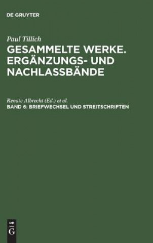 Kniha Briefwechsel Und Streitschriften Paul Tillich