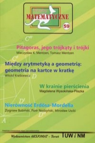 Carte Miniatury matematyczne 59 Pitagoras jego trojkaty i trojki Mentzen Mieczysław K.