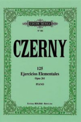Книга 125 ejercicios elementales op.261 Carl Czerny