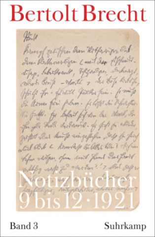 Kniha Notizbücher Band 3: 1921 Bertolt Brecht