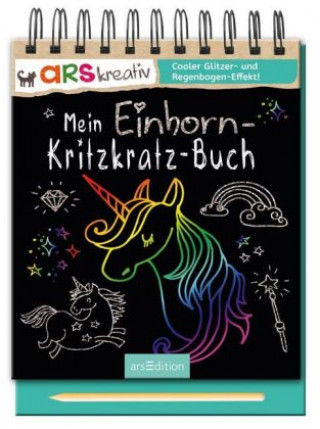 Carte Mein Einhorn-Kritzkratz-Buch, m. Holzstift 