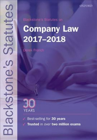 Buch Blackstone's Statutes on Company Law 2017-2018 DEREK FRENCH